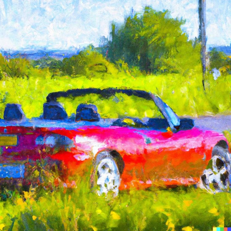 1991 Mazda MX5 impressionist painting