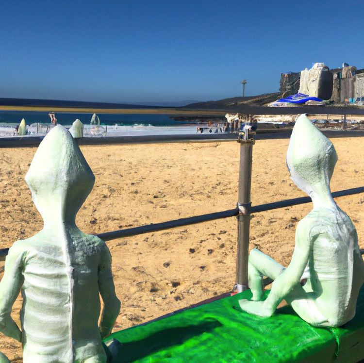 Aliens on Bondi beach