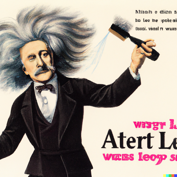 Albert Einstein on l'oreal advertisement