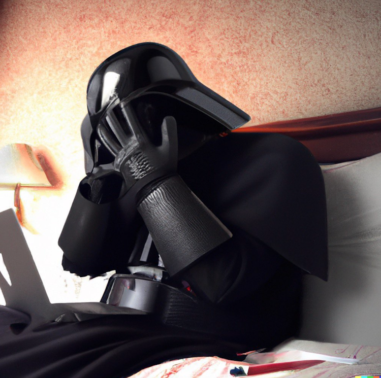 Darth Vader regretting