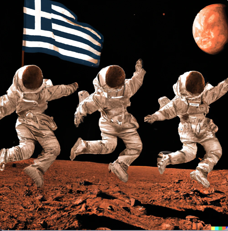 Danças tradicionais gregas em Marte