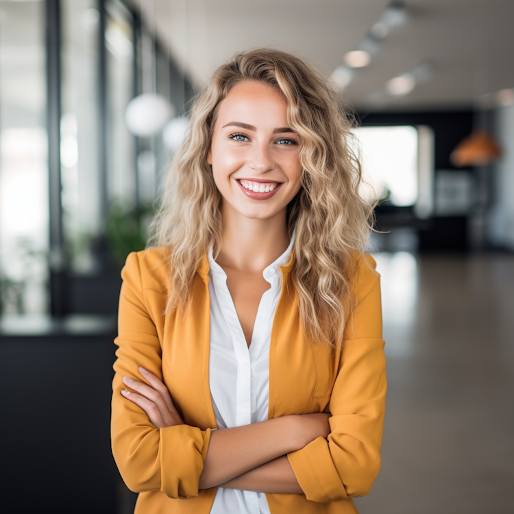 Stock photograph of a female marketer