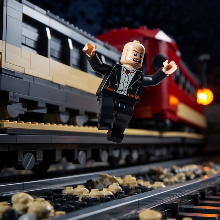 James bond in lego style