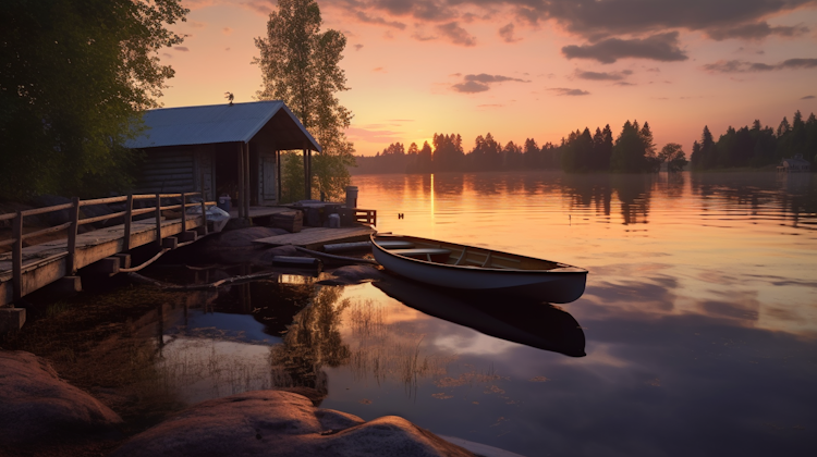 Finlândia lago de verão