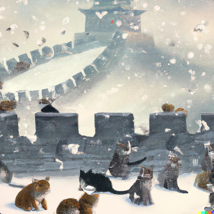 Gatos en la Gran Muralla