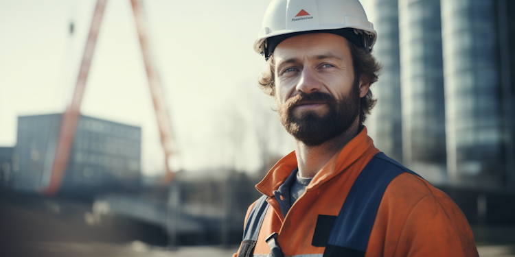 Stock photograph of a construction worker