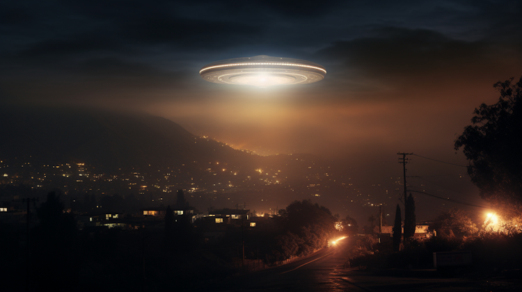 UFO in the city