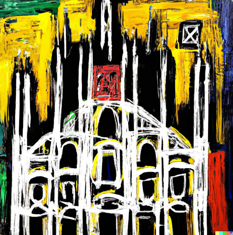 Pintura do Duomo em Milão