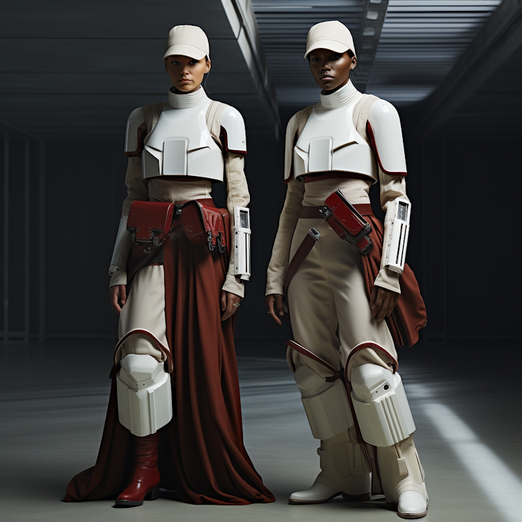 Star Wars troopers in fashion show
