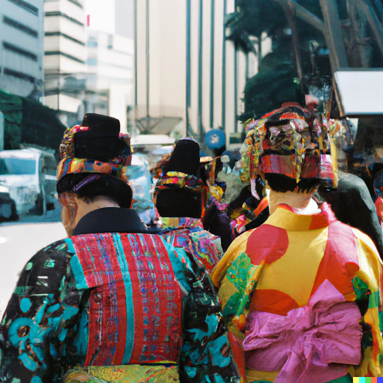 Desfile de moda de rua em Tóquio