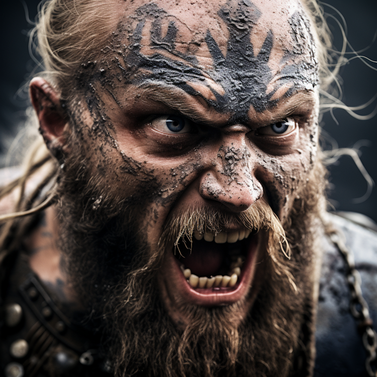Guerreiro viking em batalha
