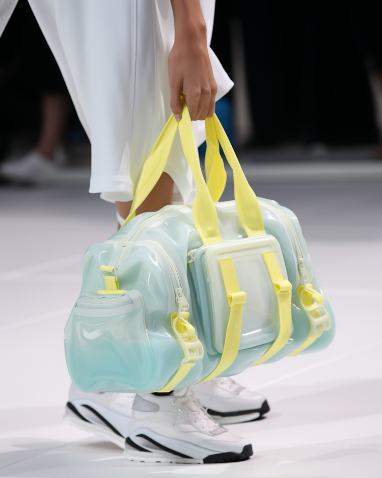 Nike's 'hush up your sock' duffle bag on fashion show