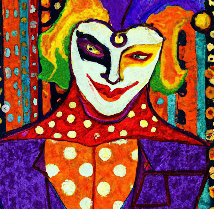 Gustav Klimt style Joker