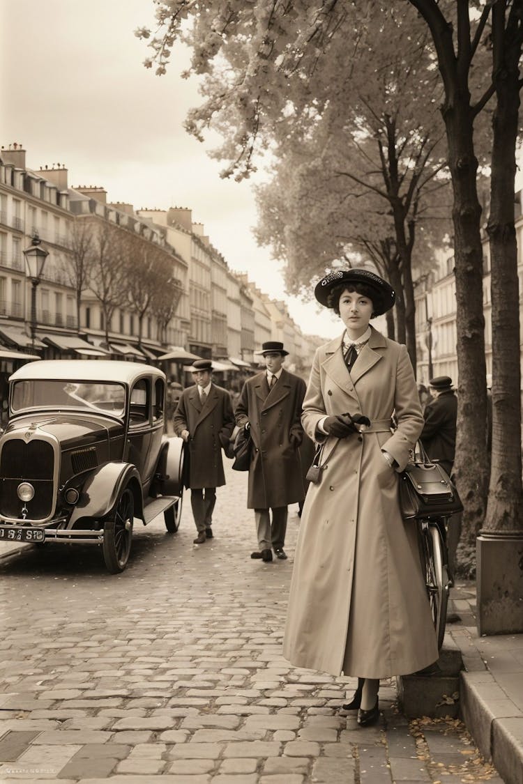 Uma foto vintage de um parisiense