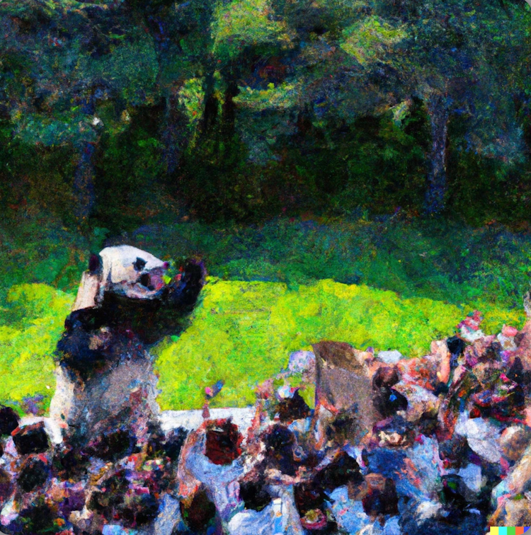 Panda speech painting