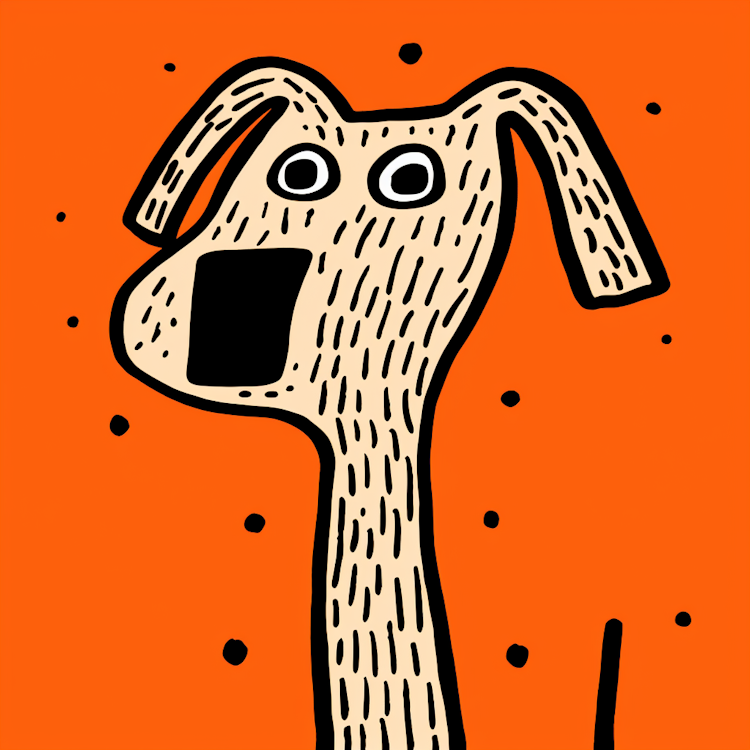 Ilustración de garabato de perro