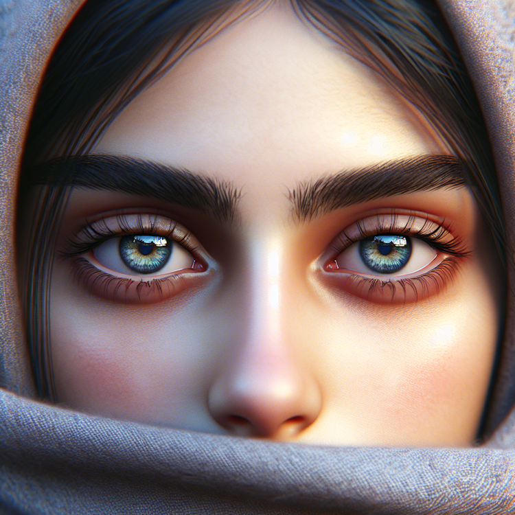 Mesmerizing eyes of a soulful young woman