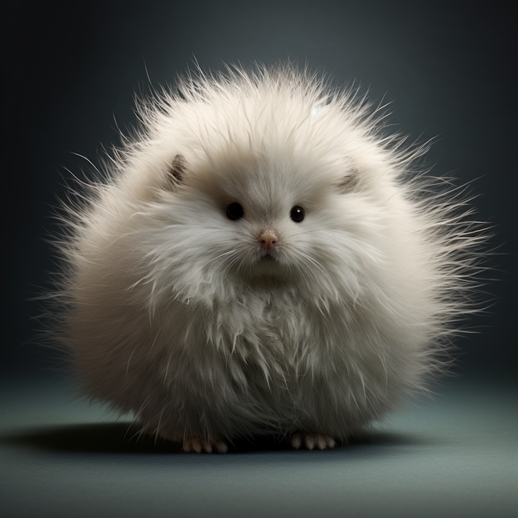 A fluffy furry round creature