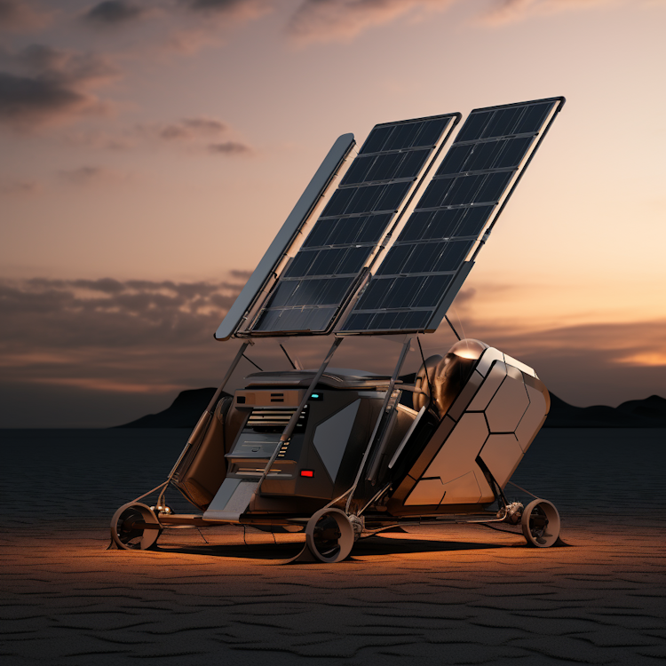 Futuristic portable solar panel 