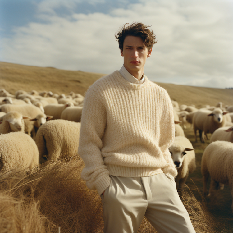 British man in wool sweaters