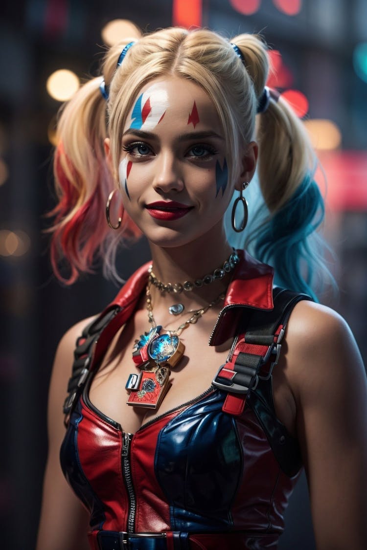 Harley Quinn full body portrait 