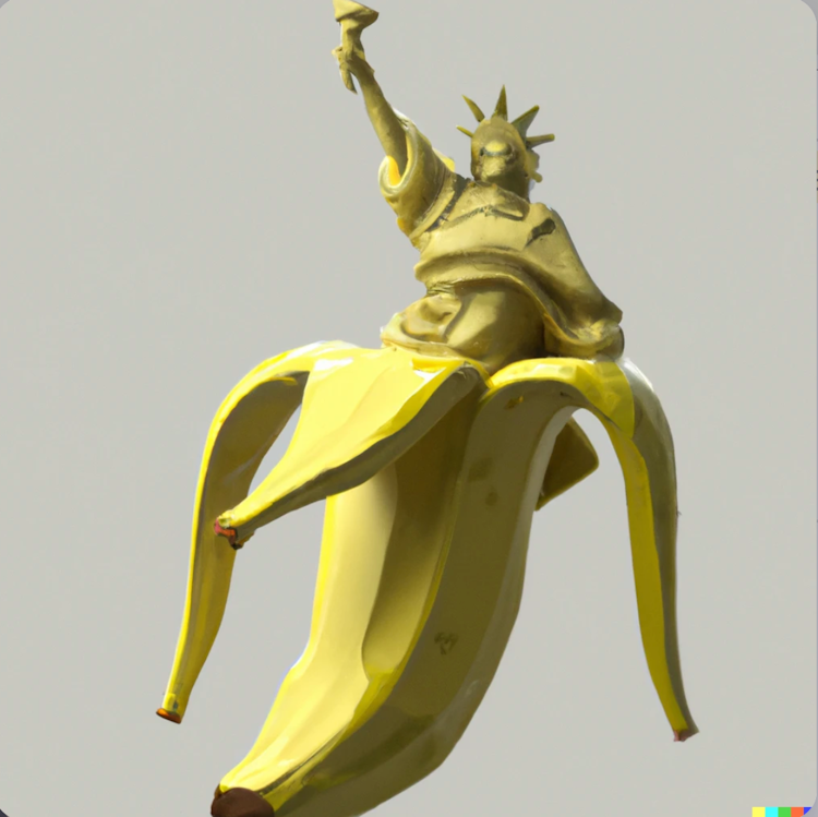 Statue of Liberty in banana