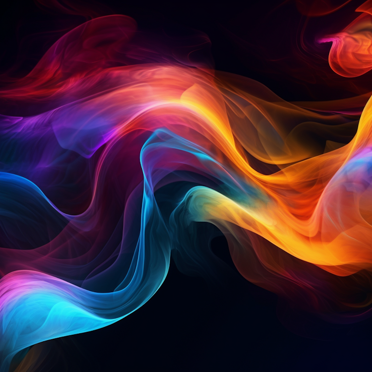 3D illustration of a colorful swirl