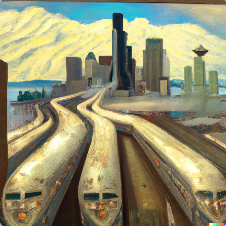 Trains through Seattle
