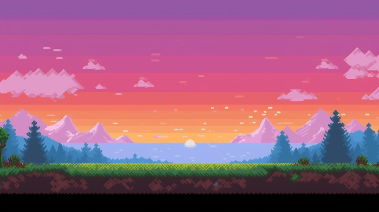 Pixel art style background picture
