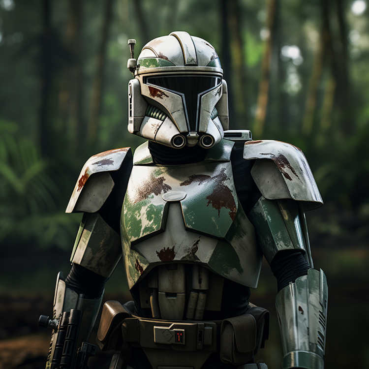 A clone trooper in the jungle 