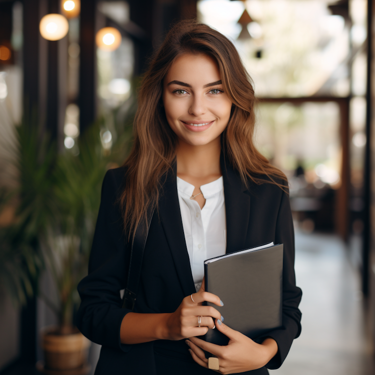 Stock photograph of a female business woman