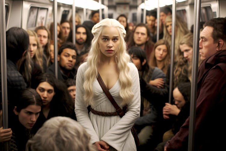 Daenerys Targaryen in subway