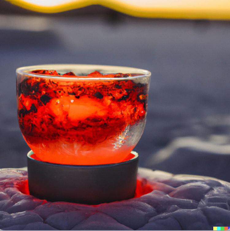 A cup of lava