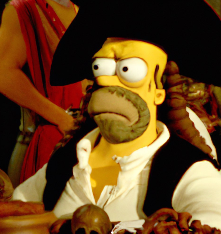 Simpson in Pirates of the Caribbean