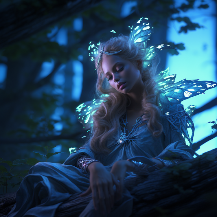 An elf in the forest