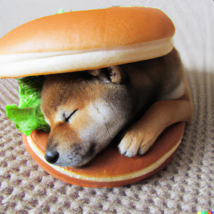 Shiba Inu hamburger