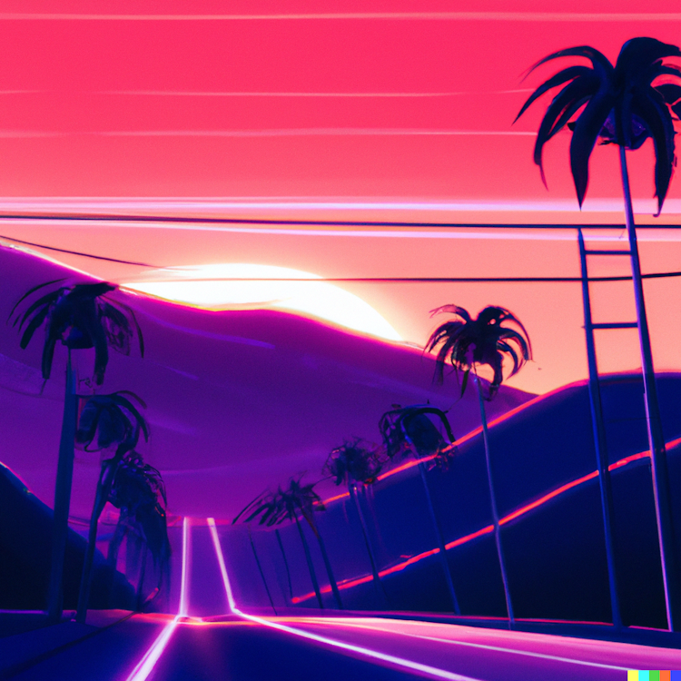Synthwave style of California