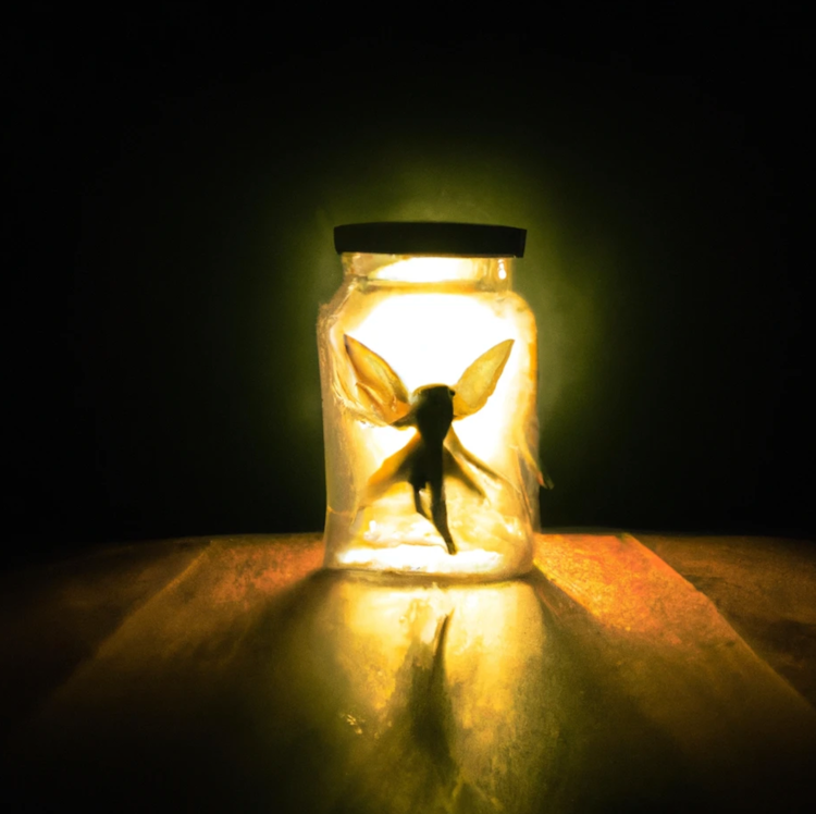 A fairy inside a jar
