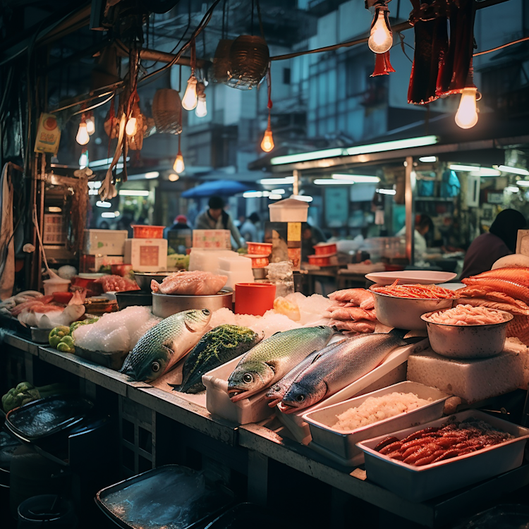 Asian market photo