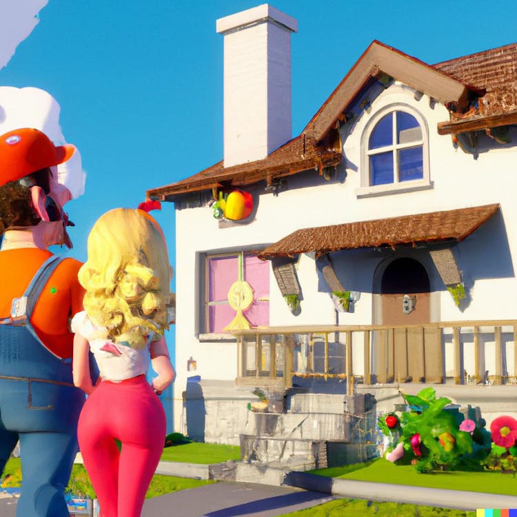 Mario's new house