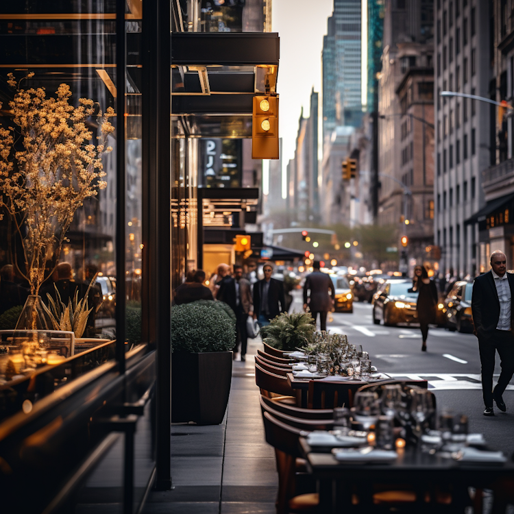 A busy street in Manhattan 