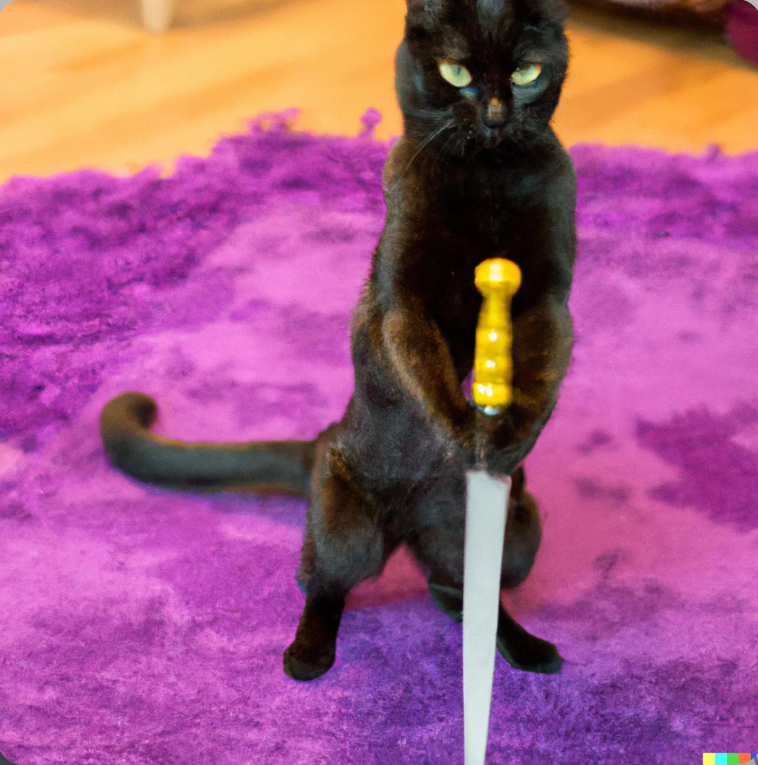 Cat with a sword
