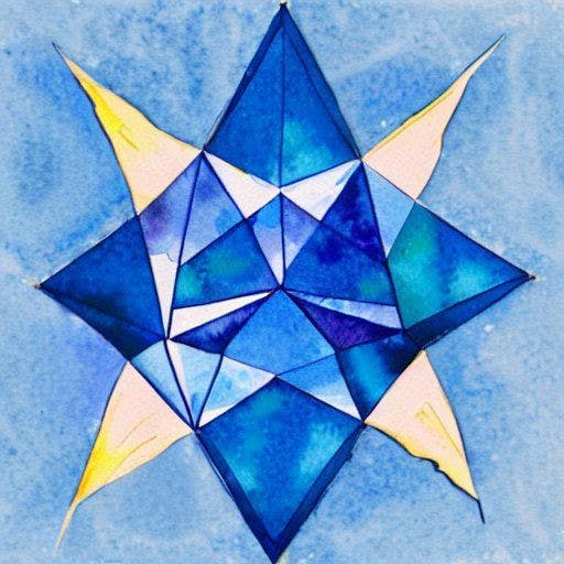 Watercolor painting of a diamond