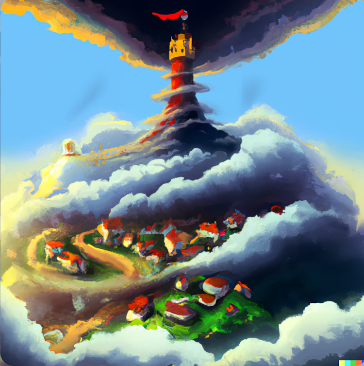 An enormous wizard's tower