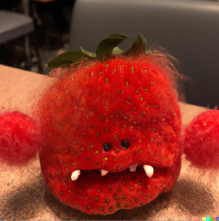 Furry strawberry monster 