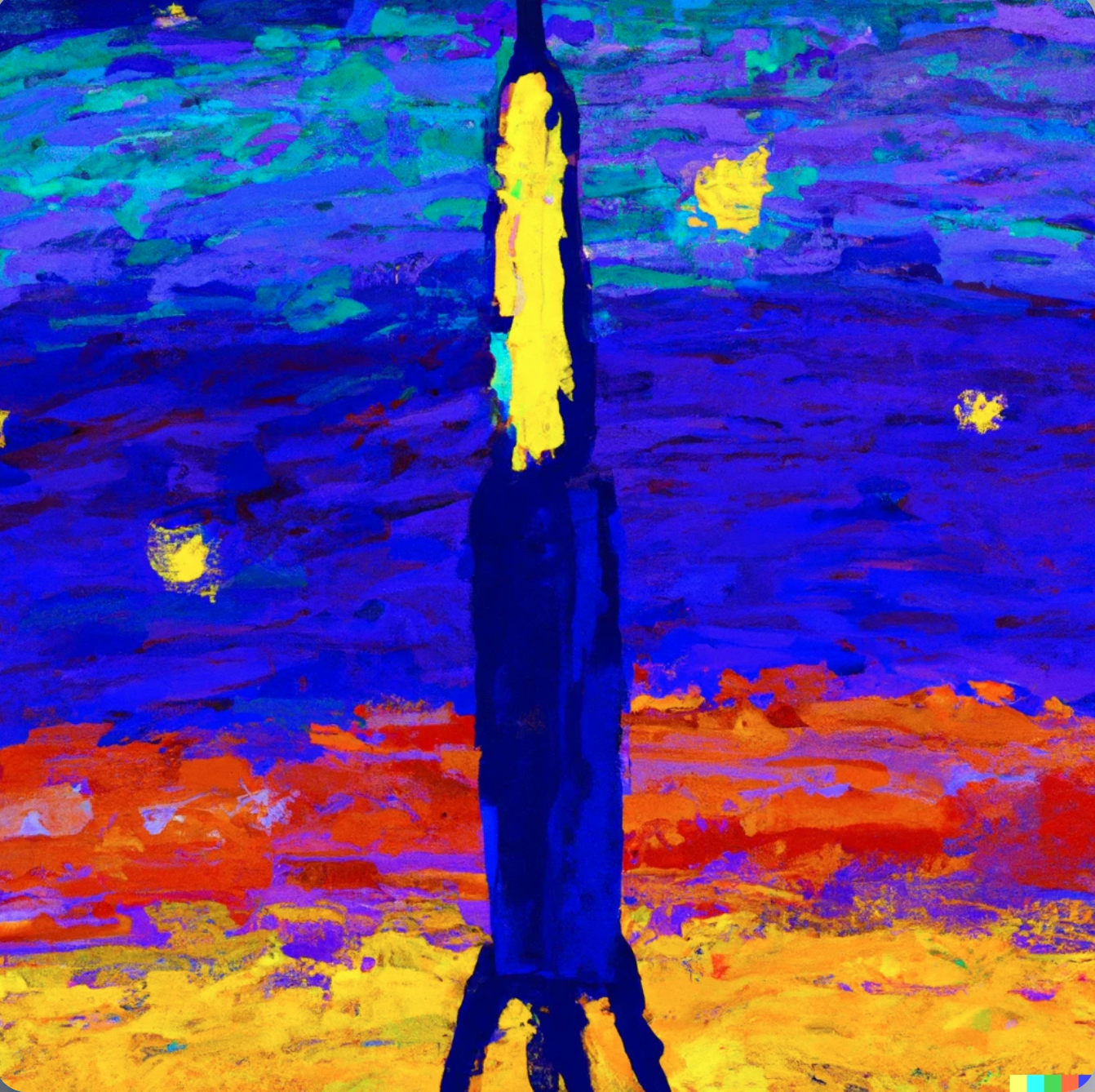 Van Gogh’s painting of a rocket