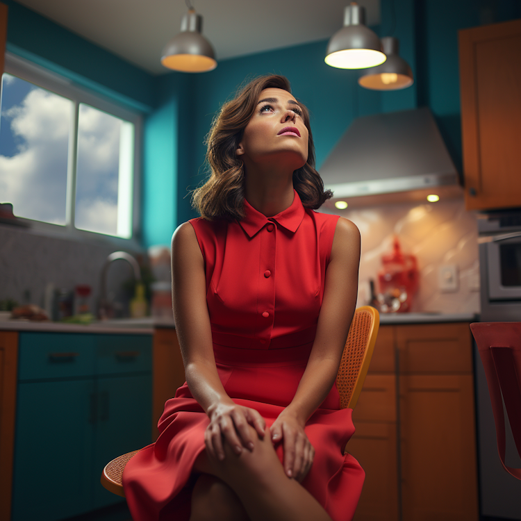 woman_wearing_red_dress_sitting_on_chair_in_the_kitc_0608703b-6cc3-4ee1-99ec-dc84ea6f8eee.png